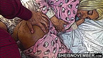 Uncensored Daughter In Law Hentai Sideways Sex From Big Dick Aggressive Step Father, Petite Young Black Hottie Msnovember In Hello Kitty Pajamas on Sheisnovember